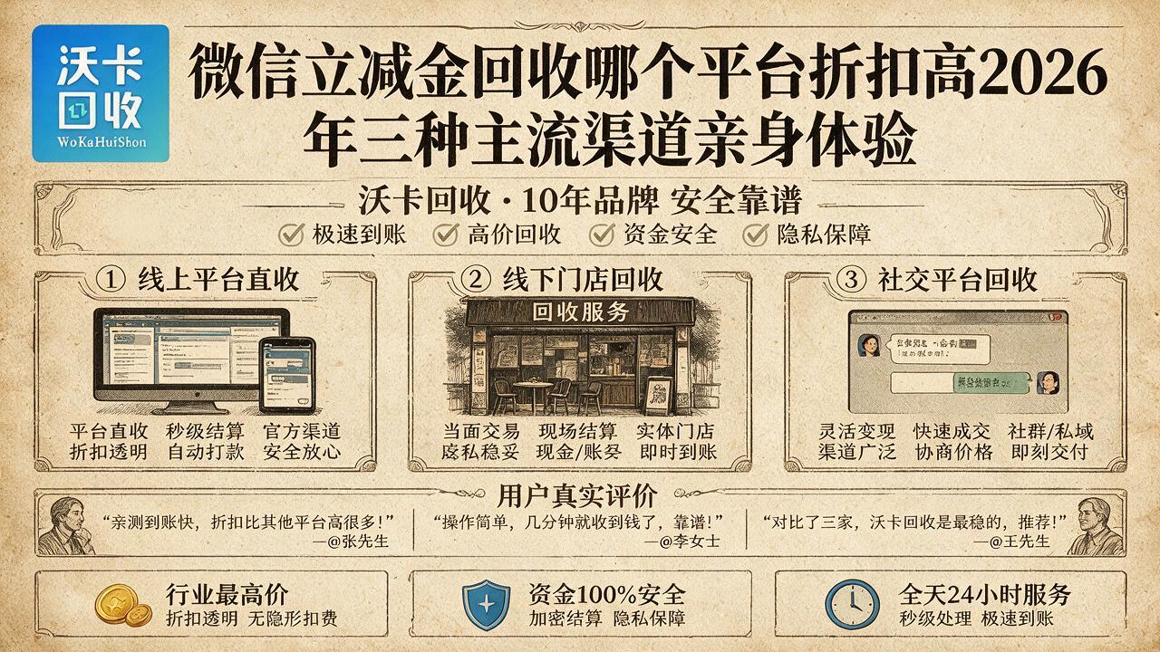 手里攒了八百块微信立减金，挂闲鱼三天没人问