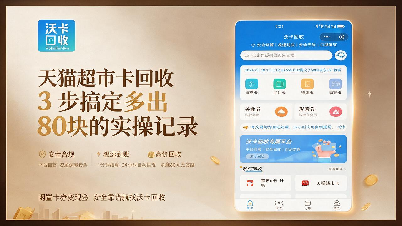 天猫超市卡回收哪家折扣高？参考三家平台后我把多出的200块落袋了
