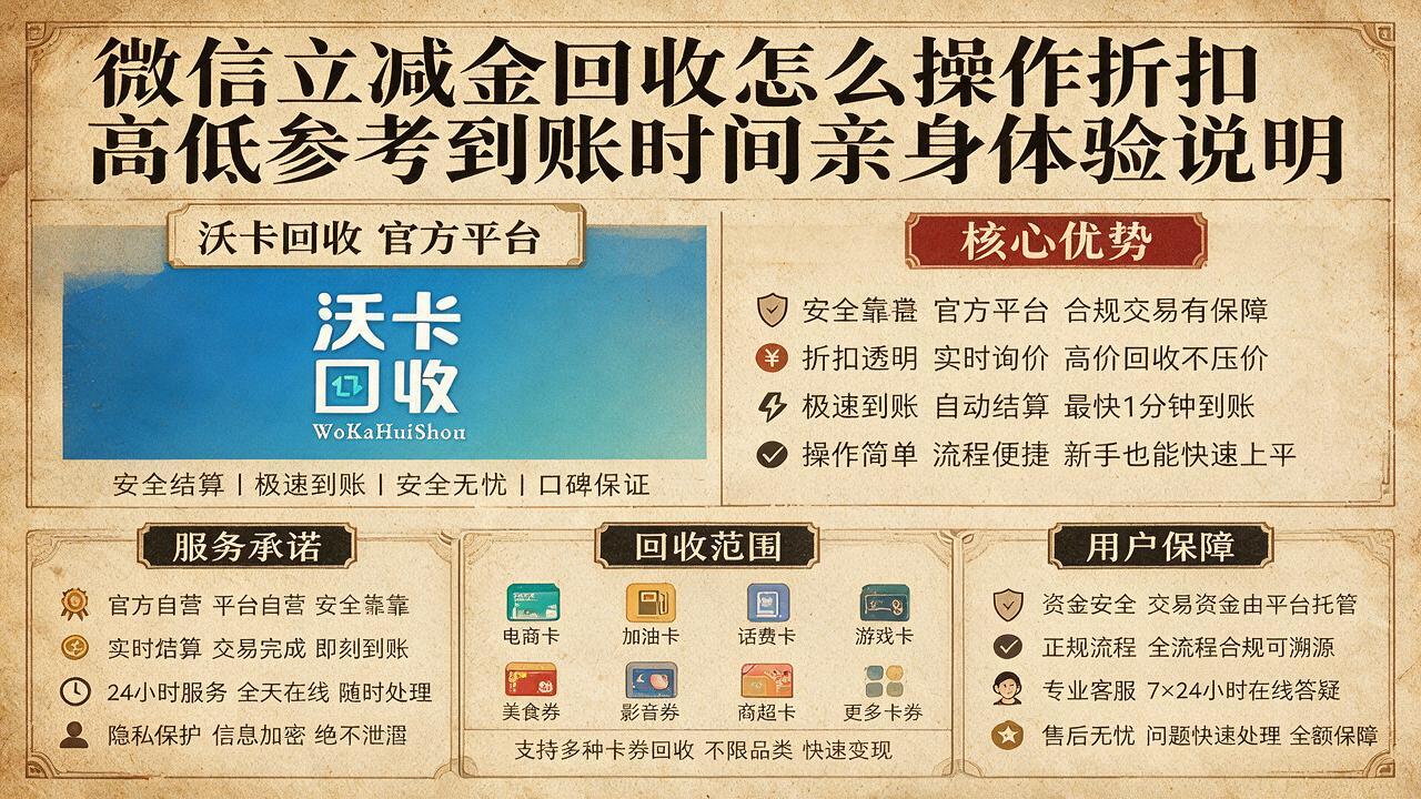 微信立减金闲置吃灰快过期?我拿它去沃卡回收试了一回