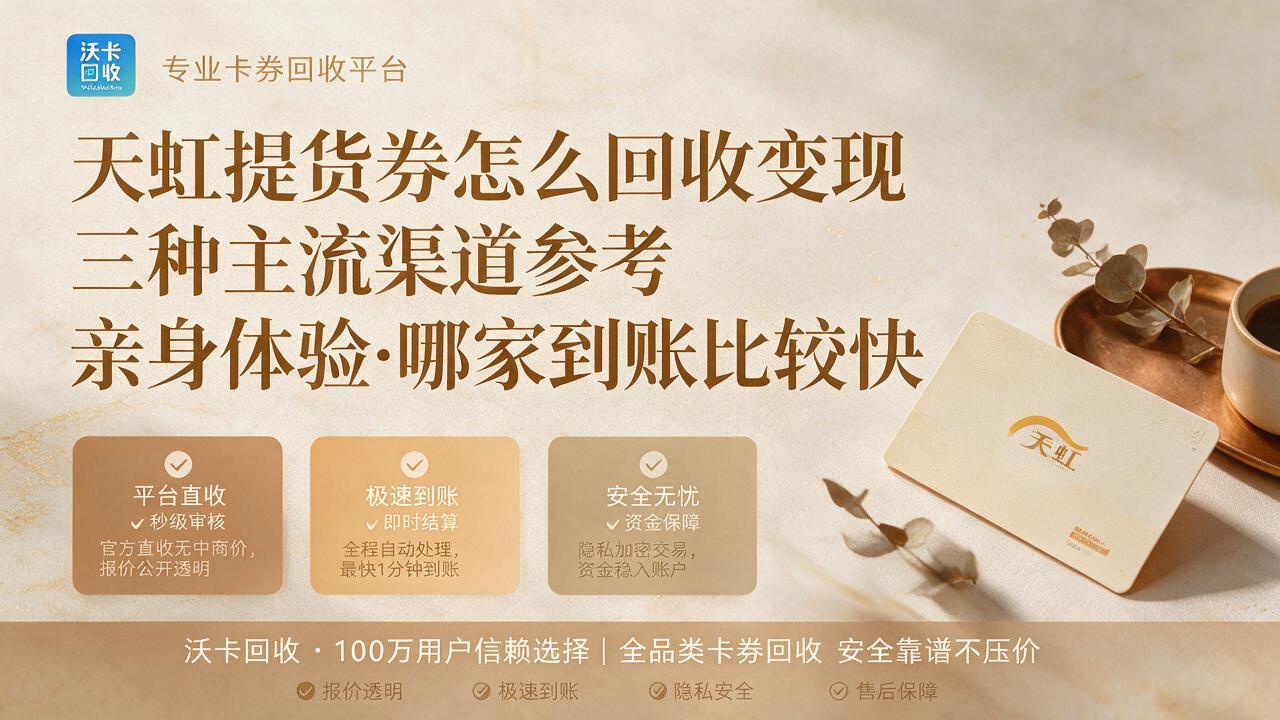 天虹提货券回收哪家折扣高？三家平台亲身体验参考，最高 92 折到账