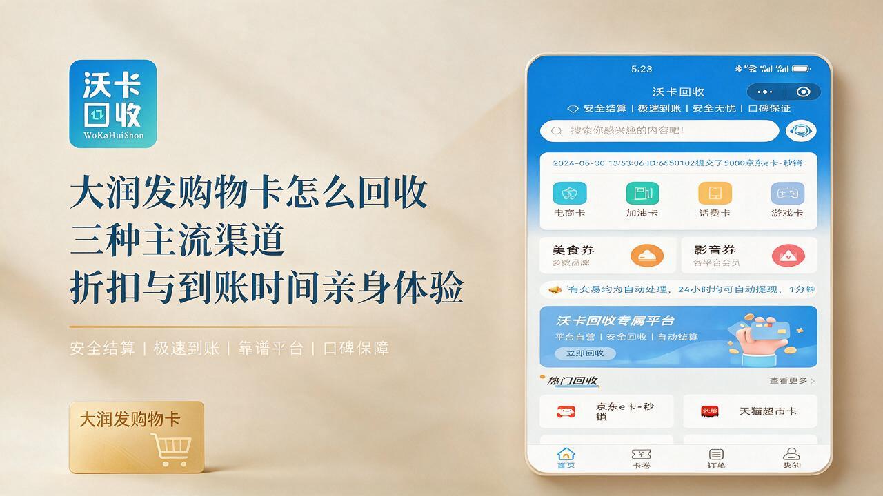 大润发购物卡不用了怎么办？三个处理渠道参考，看完就知道选哪个 | 沃卡回收