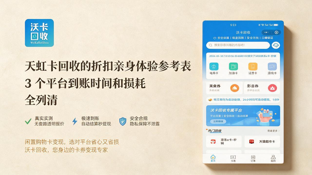 天虹购物卡放了大半年差点过期，最后用沃卡回收多拿了一杯奶茶钱