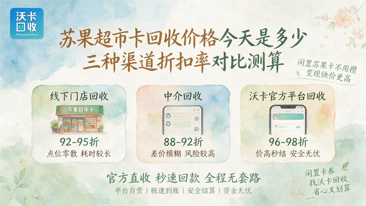 南平苏果超市卡回收