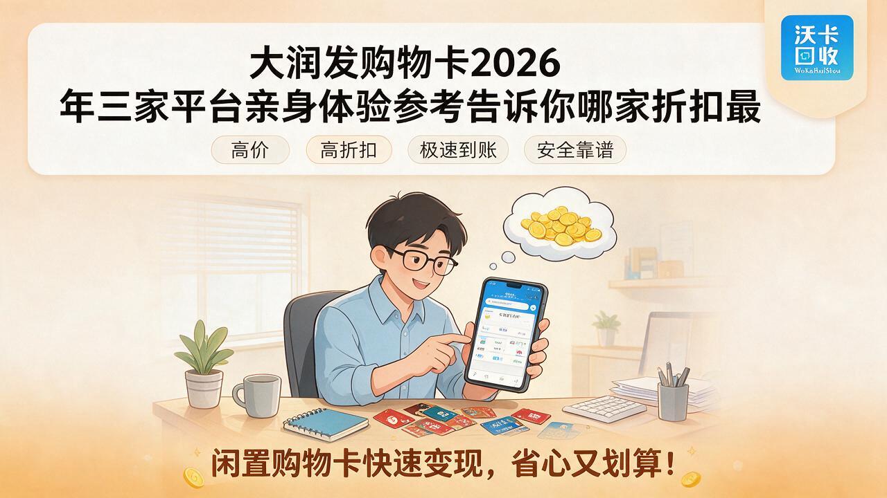 大润发购物卡别扔！最近回收价跌得离谱，我问了一圈才出手