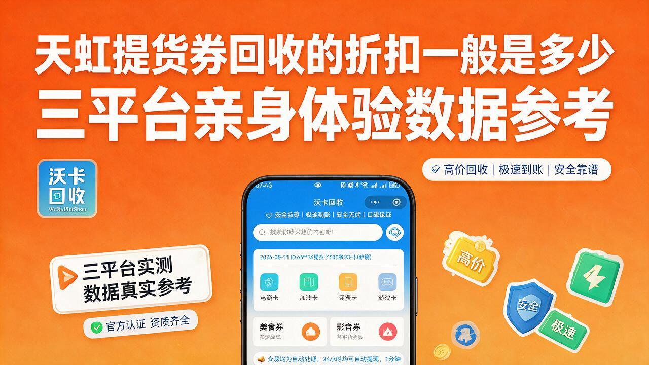 天虹提货券回收?三家渠道折扣参考和到账时间说清楚