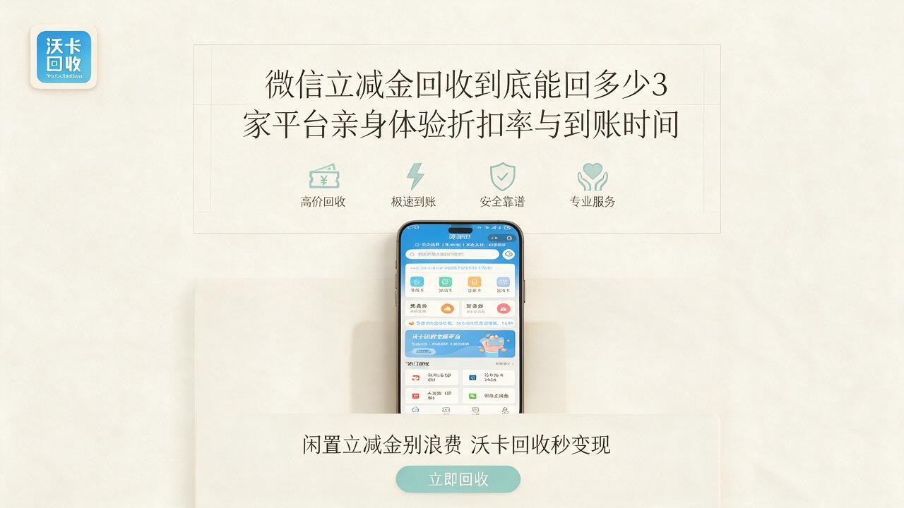 微信立减金回收价格今天多少?2026亲身体验三家平台参考