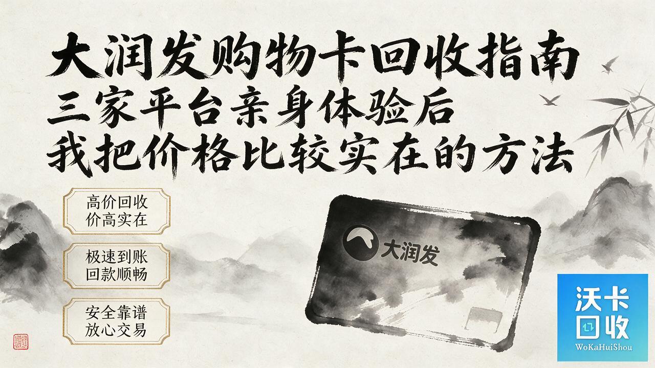 大润发购物卡还剩八百块，闲鱼挂了一周没人要