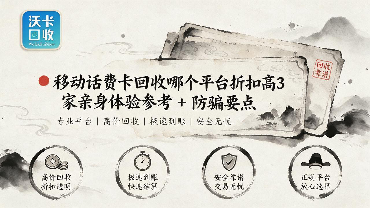 徐州移动话费卡回收